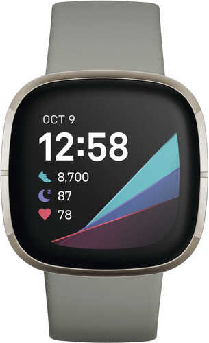 Rent to own Fitbit - Sense Advanced Health Smartwatch - Silver