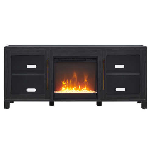 Rent to own Camden&Wells - Foster Crystal Fireplace TV Stand for TVs Up to 65" - Charcoal Gray