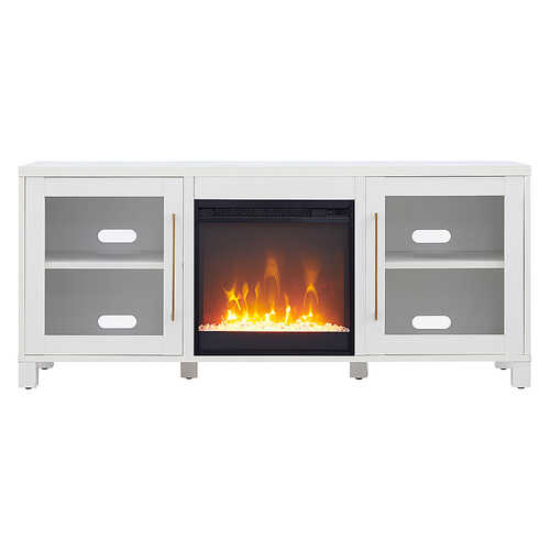 Rent to own Camden&Wells - Foster Crystal Fireplace TV Stand for TVs Up to 65" - White