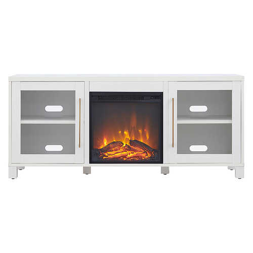 Rent to own Camden&Wells - Foster Log Fireplace TV Stand for TVs Up to 65" - White