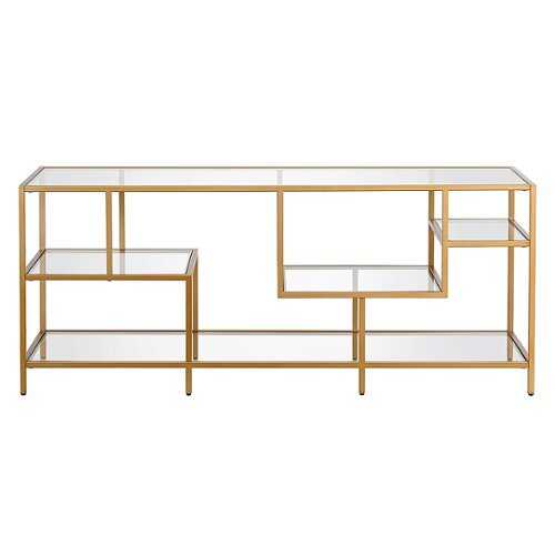 Rent to own Camden&Wells - Deveraux TV Stand for TVs Up to 65" - Brass/Glass