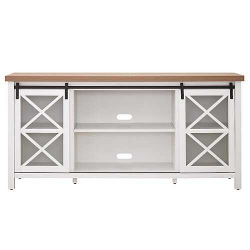 Rent to own Camden&Wells - Clementine TV Stand for TVs Up to 80" - White/Golden Oak
