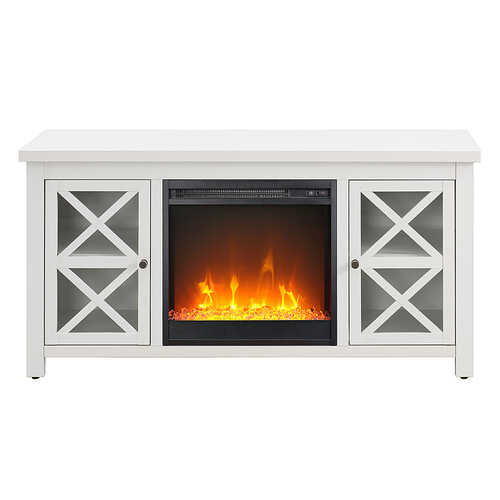 Rent to own Camden&Wells - Colton Crystal Fireplace TV Stand for TVs Up to 55" - White