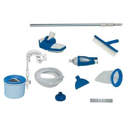 Intex - Deluxe Pool Automatic Surface Skimmer and Maintenance Kit w/ Vacuum & Pole - Multi