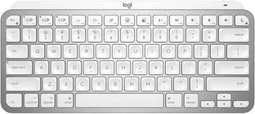 Rent to own Logitech - MX Keys Mini Wireless Bluetooth Scissor Keyboard for Apple mac OS, iPad OS with backlit keys - Pale Gray
