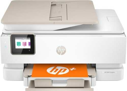 Rent to own HP - ENVY Inspire 7955e Wireless All-In-One Inkjet Printer with 6 months of Instant Ink included with HP+ - White & Sandstone
