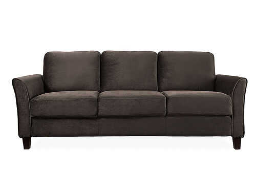 Lifestyle Solutions - Wesley Microfiber Sofa in - Coffee