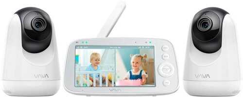 Rent To Own - VAVA - Baby Monitor Split View 5" 720P with 2 Cameras - White