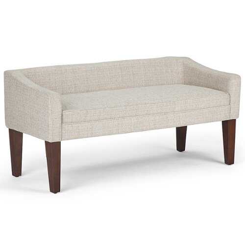 Rent to own Simpli Home - Parris Upholstered Bench - Platinum