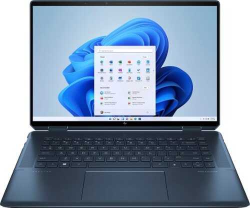 HP - Spectre 2-in-1 16" 3K+ Touch-Screen Laptop - Intel Evo Platform Core i7 - 16GB Memory - 512GB SSD +32GB Optane - Nocturne Blue