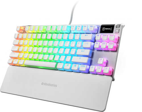 Rent to own SteelSeries - Apex 7 Ghost Wired TKL Mechanical Gaming Red Linear Keyboard with RGB Backlighting - White