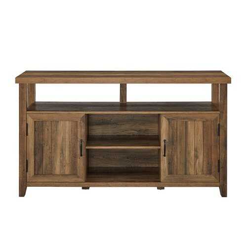 Rent to own Walker Edison - Classic 2-Door TV Stand for Most TVs up to 65” - Rustic Oak