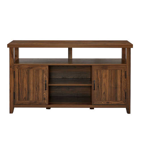 Rent to own Walker Edison - 58” Classic 2-Door Tall TV Stand for TVs up to 65” - Dark Walnut