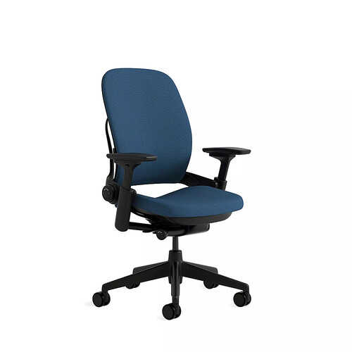 Steelcase - Leap Office Chair Fabric with Hard Floor Casters - Cobalt