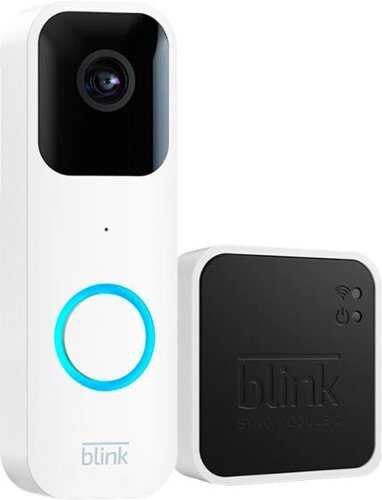 Blink - Video Doorbell + Sync Module 2 - Wired or wire free, Two way audio, HD video and Alexa Enabled - White