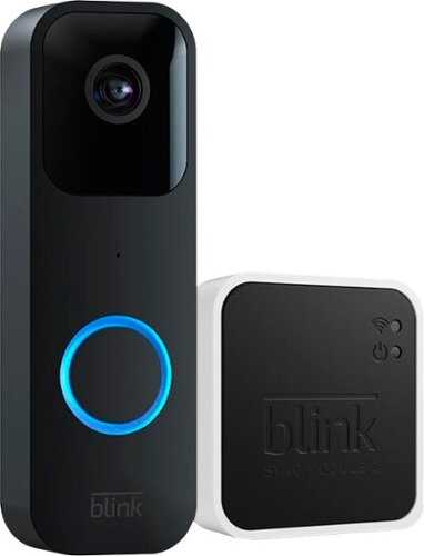 Blink - Video Doorbell + Sync Module 2 - Wired or wire free, Two way audio, HD video and Alexa Enabled - Black