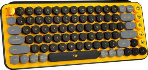 Rent to own Logitech - POP Keys 75% Wireless Mechanical Tactile Switch Keyboard for Windows/Mac with Customizable Emoji Keys - Blast Yellow