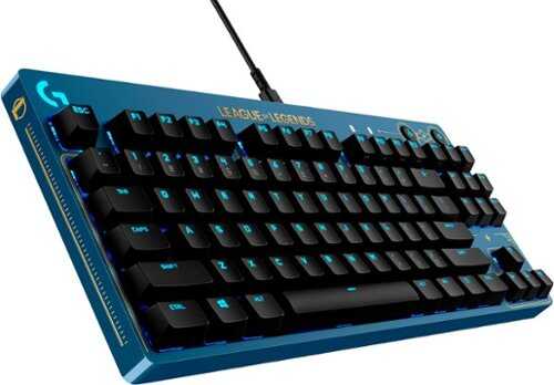 Rent to own Logitech - G PRO TKL Wired Mechanical GX Brown Tactile Switch Gaming Keyboard with RGB Backlighting - League of Legends, Blue