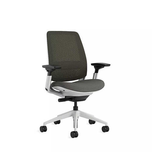 Steelcase Series 2 3D Airback Chair with Seagull Frame in Night Owl Fabric and Graphite Mesh with Hard Floor Casters