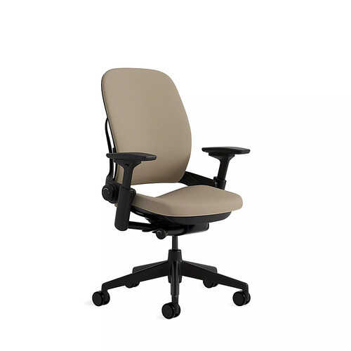 Steelcase - Leap Office Chair Fabric with Hard Floor Casters - Oatmeal