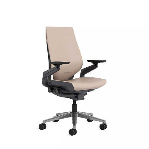 Steelcase - Gesture Wrapped Back Office Chair with Hard Floor Casters - Mica Leather