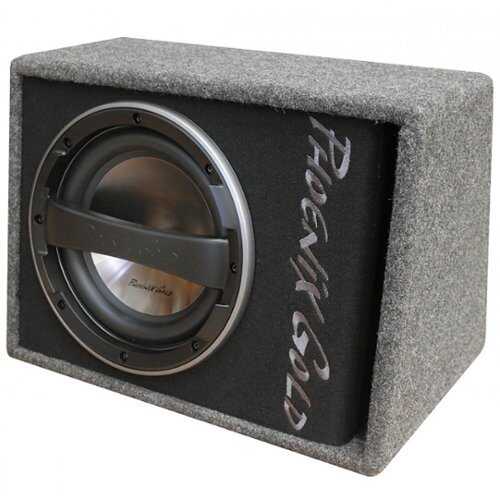 Phoenix Gold - Z 10” Active Loaded Subwoofer Enclosure with Integrated 160W Amp - Black/Charcoal