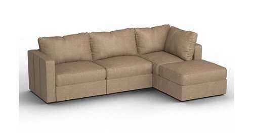 Rent to own Lovesac - 4 Seats + 5 Sides Combed Chenille & Standard Foam - Taupe