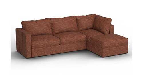 Rent to own Lovesac - 4 Seats + 5 Sides Rained Chenille & Standard Foam - Terracotta