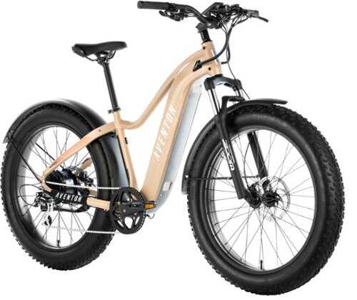 Rent to own Aventon - Aventure Step-Over Ebike w/ 45 mile Max Operating Range and 28 MPH Max Speed - Medium - SoCal Sand