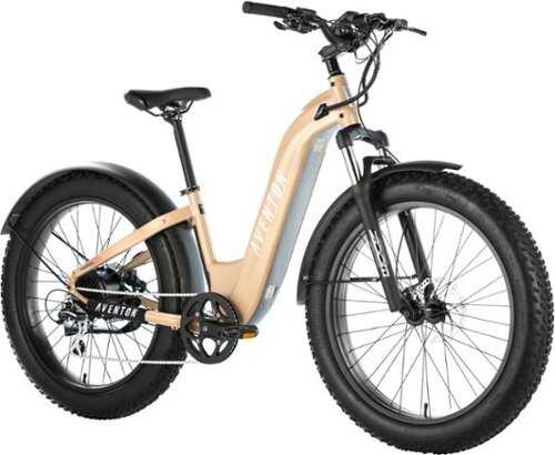 Rent to own Aventon - Aventure Step-Through Ebike w/ 45 mile Max Operating Range and 28 MPH Max Speed - Small/Medium - SoCal Sand