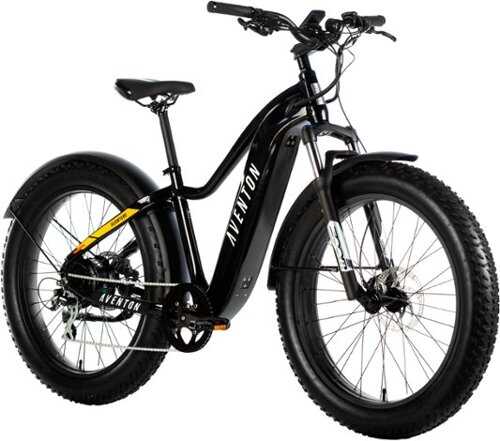 Rent to own Aventon - Aventure Step-Over Ebike w/ 45 mile Max Operating Range and 28 MPH Max Speed - Small - Fire Black