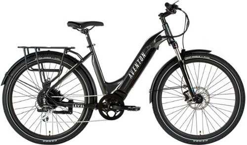 Rent to own Aventon - Level Commuter Step-Through Ebike w/ 40 mile Max Operating Range and 28 MPH Max Speed - Small/Medium - Earth Grey