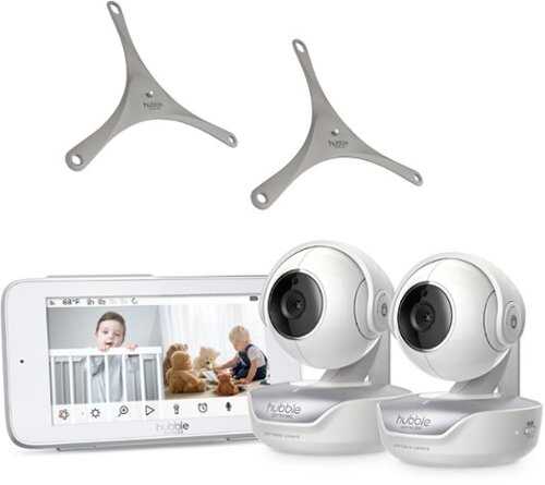 Rent To Own - Hubble Connected Nursery Pal Deluxe - Twin Wi-Fi Enabled Baby Monitor - White