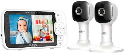 Rent To Own - Hubble Connected - Nursery Pal Cloud Twin 5" Smart HD Wi-Fi Video Baby Monitor - White