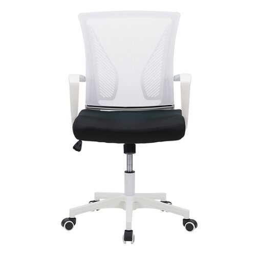 CorLiving Workspace Ergonomic White Mesh Back Office Chair - White and Black