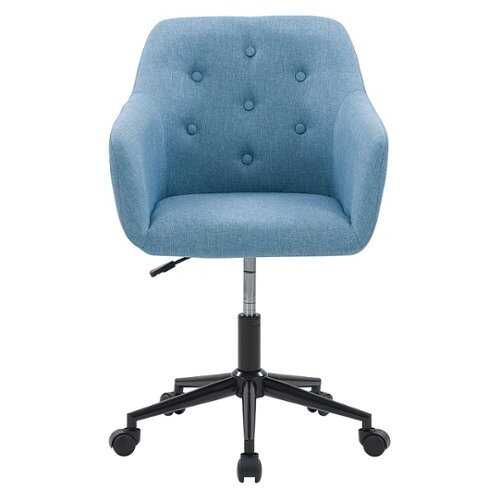 CorLiving Marlowe Upholstered Button Tufted Task Chair - Light Blue