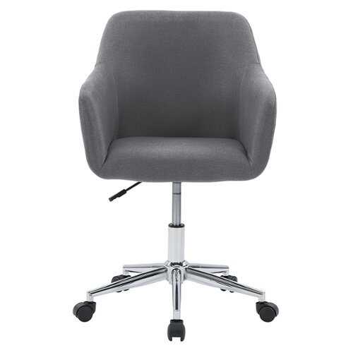 CorLiving Marlowe Upholstered Chrome Base Task Chair - Grey