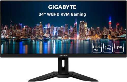Rent to own GIGABYTE M34WQ 34" IPS LED 144Hz WQHD KVM Gaming Monitor - Black