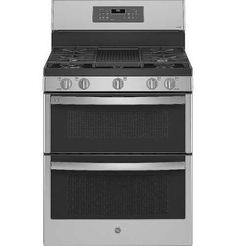 Rent to own GE Profile - 6.8 Cu. Ft. Frestanding Double Oven Gas True Convection Range with No Preheat Airfry - Stainless steel