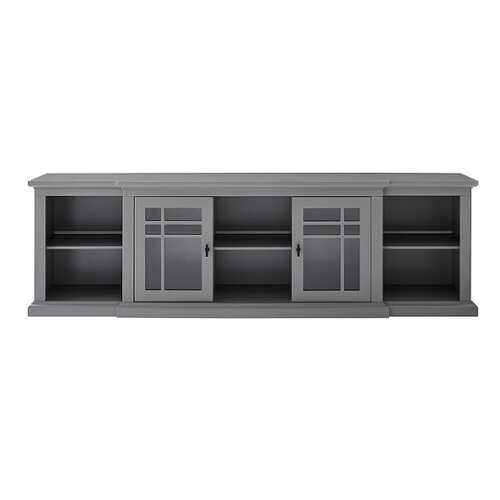 Rent to own Walker Edison - Classic Glass-Door TV Stand for most TVs up to 88” - Grey