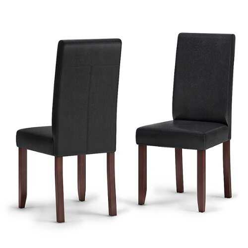 Rent to own Simpli Home - Acadian Parson Dining Chair (Set of 2) - Distressed Black