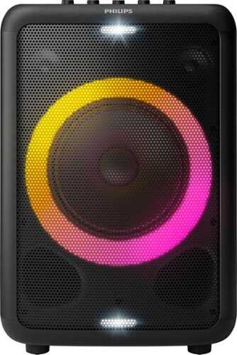 Rent to own Philips - Portable Bluetooth Party Speaker with Party Lights and Built-in Carry Handle - Black