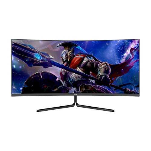 Viotek - GNV34DEB2 34" LED UWQHD 144Hz 1ms Curved Multimedia Gaming Monitor - Black