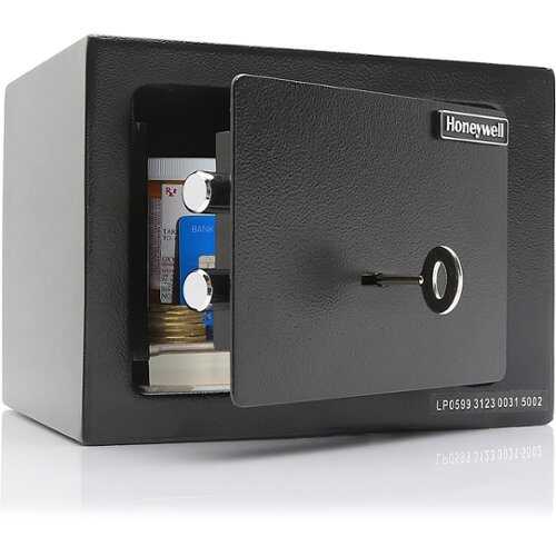 Honeywell Small Steel Key Lock Safe .19 CU - black