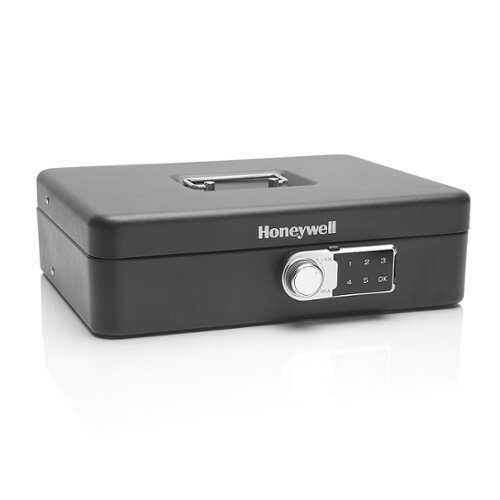 Honeywell Digital Steel Tiered Cash Box with Programmable Lock - black