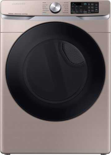 Rent to own Samsung - 7.5 cu. ft. Smart Electric Dryer with Steam Sanitize+ - Champagne