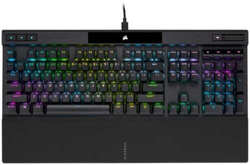 CORSAIR - K70 RGB PRO Full-size Wired Mechanical Cherry MX Speed Linear Switch Gaming Keyboard with PBT Double-Shot Keycaps - Black