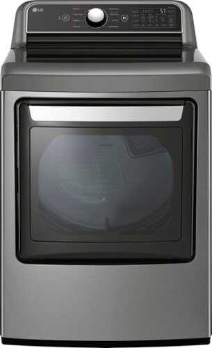Rent To Own - LG - 7.3 Cu. Ft. Smart Gas Dryer with EasyLoad Door - Graphite steel