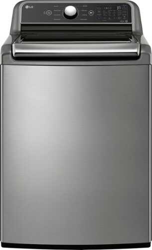 Rent To Own - LG - 5.3 cu ft Top Load Washer with 4-Way Agitator and TurboWash3D - Graphite steel
