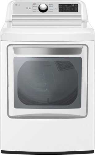 Rent To Own - LG - 7.3 Cu. Ft. Smart Electric Dryer with EasyLoad Door - White